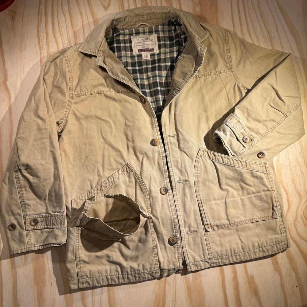 Vintage Duck Head Outdoors tan & cream chore jacket